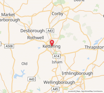 Map of Kettering, EnglandEngland