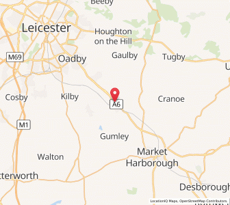 Map of Kibworth Harcourt, EnglandEngland