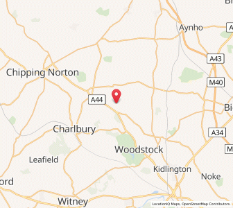 Map of Kiddington, EnglandEngland