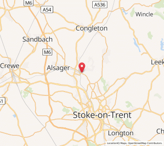 Map of Kidsgrove, EnglandEngland
