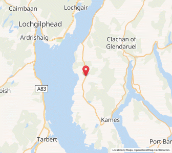 Map of Kilfinan, ScotlandScotland