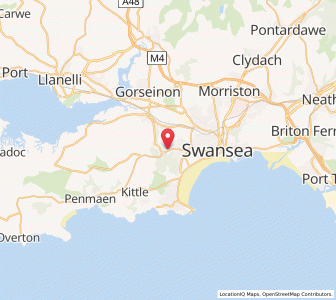 Map of Killay, WalesWales