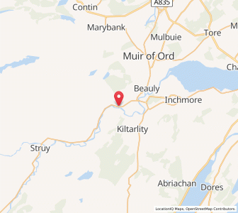 Map of Kilmorack, ScotlandScotland