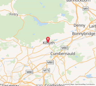 Map of Kilsyth, ScotlandScotland