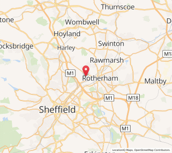 Map of Kimberworth, EnglandEngland