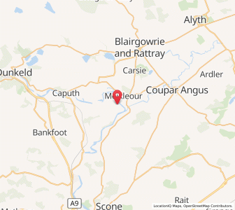 Map of Kinclaven, ScotlandScotland