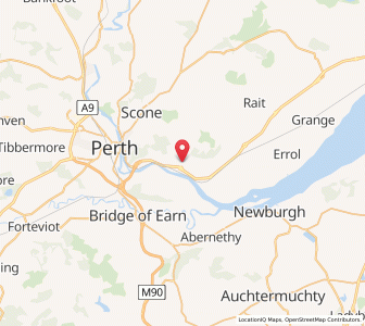 Map of Kinfauns, ScotlandScotland