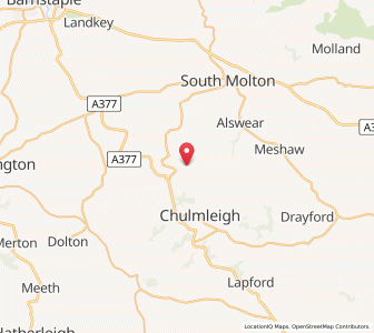 Map of Kings Nympton, EnglandEngland