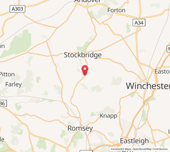 Map of Kings Somborne, EnglandEngland