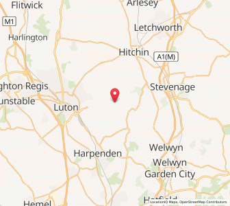 Map of Kings Walden, EnglandEngland