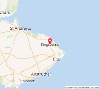 Map of Kingsbarns, ScotlandScotland