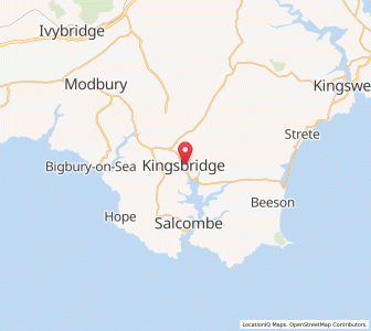 Map of Kingsbridge, EnglandEngland