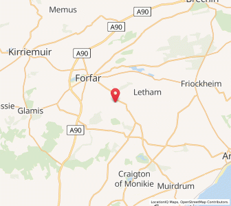 Map of Kingsmuir, ScotlandScotland