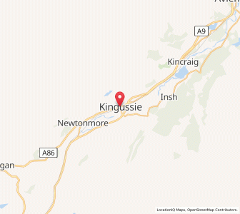 Map of Kingussie, ScotlandScotland
