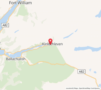 Map of Kinlochleven, ScotlandScotland