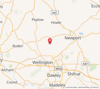 Map of Kinnersley, EnglandEngland