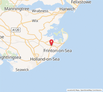 Map of Kirby Cross, EnglandEngland