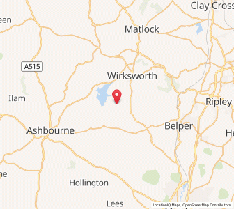 Map of Kirk Ireton, EnglandEngland