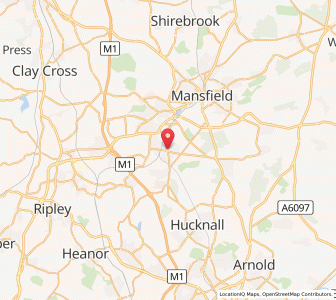 Map of Kirkby in Ashfield, EnglandEngland