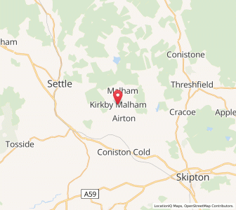 Map of Kirkby Malham, EnglandEngland