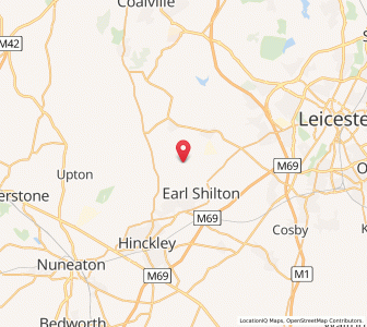 Map of Kirkby Mallory, EnglandEngland