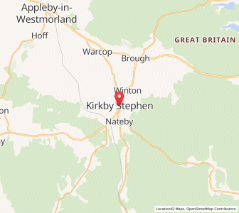 Map of Kirkby Stephen, EnglandEngland