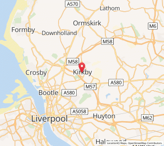 Map of Kirkby, EnglandEngland