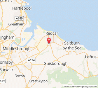 Map of Kirkleatham, EnglandEngland