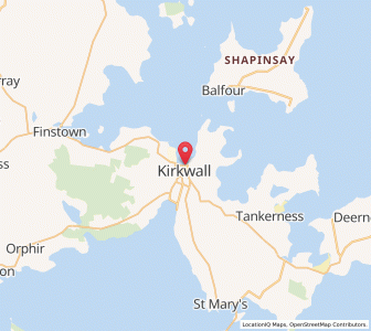 Map of Kirkwall, ScotlandScotland