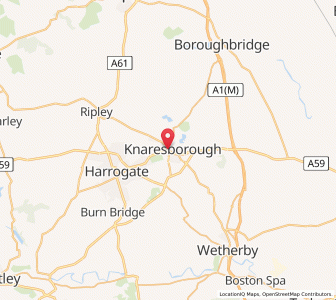 Map of Knaresborough, EnglandEngland