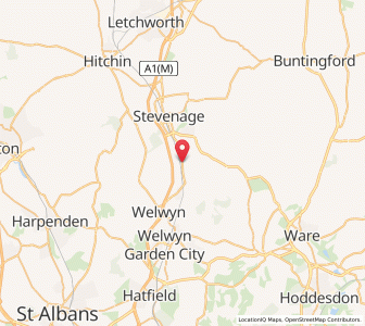 Map of Knebworth, EnglandEngland