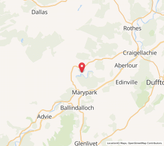 Map of Knockando, ScotlandScotland