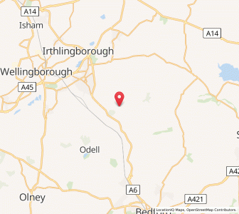 Map of Knotting, EnglandEngland