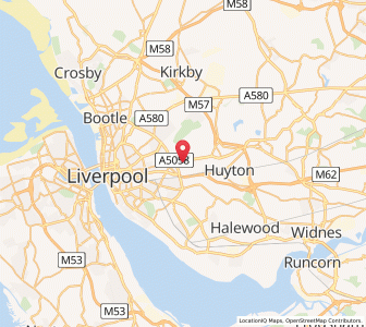 Map of Knotty Ash, EnglandEngland