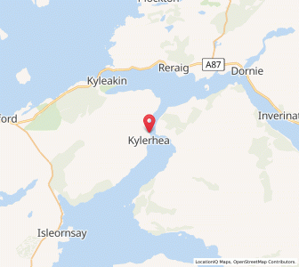 Map of Kylerhea, ScotlandScotland
