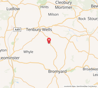 Map of Kyre Magna, EnglandEngland