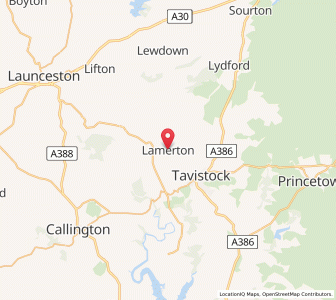Map of Lamerton, EnglandEngland