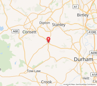 Map of Lanchester, EnglandEngland