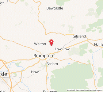 Map of Lanercost, EnglandEngland