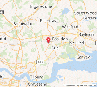 Map of Langdon Hills, EnglandEngland