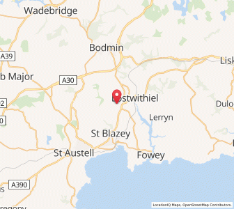 Map of Lanlivery, EnglandEngland