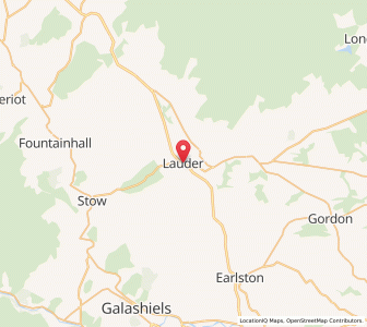 Map of Lauder, ScotlandScotland