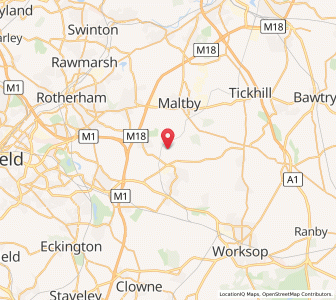 Map of Laughton en le Morthen, EnglandEngland