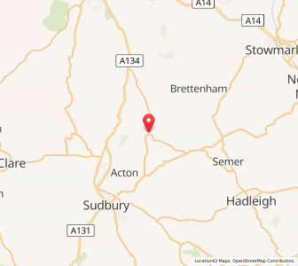 Map of Lavenham, EnglandEngland