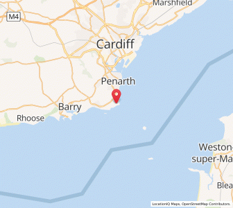 Map of Lavernock, WalesWales
