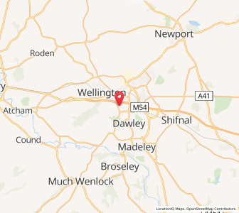 Map of Lawley Bank, EnglandEngland