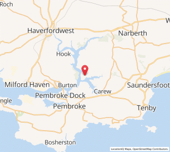 Map of Lawrenny, WalesWales