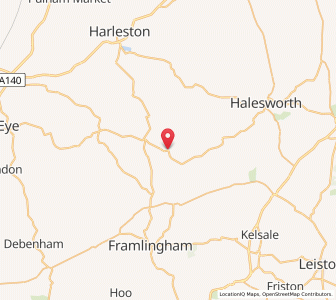 Map of Laxfield, EnglandEngland