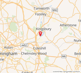 Map of Lea Marston, EnglandEngland