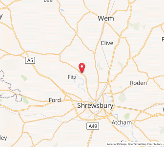 Map of Leaton, EnglandEngland